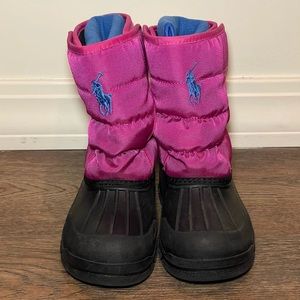Like New Toddler Girls Size 11 Polo Waterproof Snow boots for Winter
